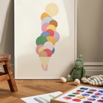 affiche boules de glaces Gelato