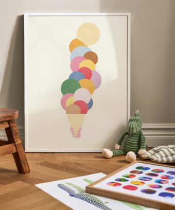 affiche boules de glaces Gelato affiche boules de glaces Gelato