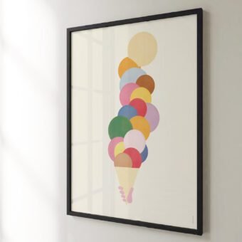 affiche boules de glaces Gelato