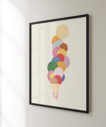 affiche boules de glaces Gelato affiche boules de glaces Gelato