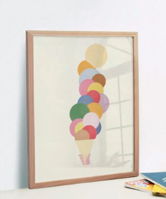 affiche boules de glaces Gelato