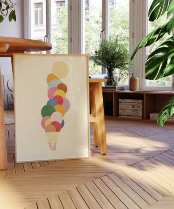 affiche boules de glaces Gelato affiche boules de glaces Gelato