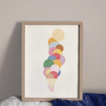 affiche boules de glaces Gelato