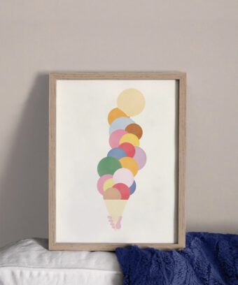 affiche boules de glaces Gelato affiche boules de glaces Gelato