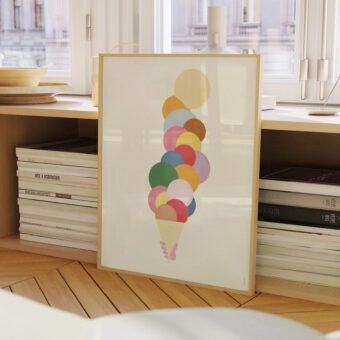 affiche boules de glaces Gelato