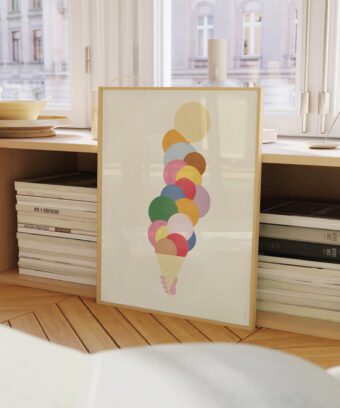 affiche boules de glaces Gelato affiche boules de glaces Gelato