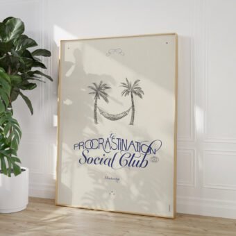 procrastination social club poster
