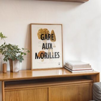 affiche botanique Gare aux morilles