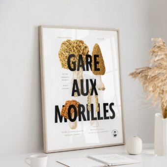 affiche botanique Gare aux morilles