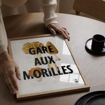 affiche botanique Gare aux morilles