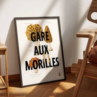 affiche botanique Gare aux morilles
