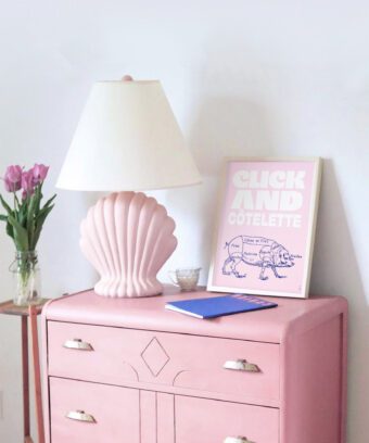 click and cotelette affiche cochon