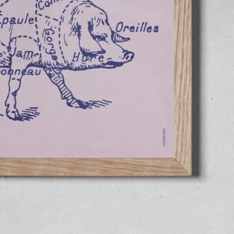 click and cotelette affiche cochon
