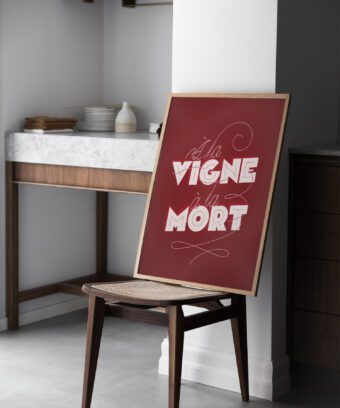 a la vigne a la mort affiche vin
