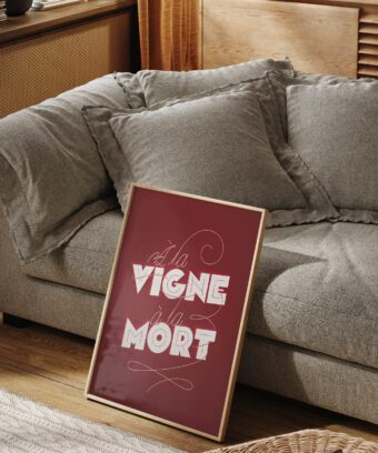 a la vigne a la mort affiche vin