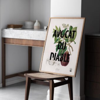affiche botanique Avocat du diable