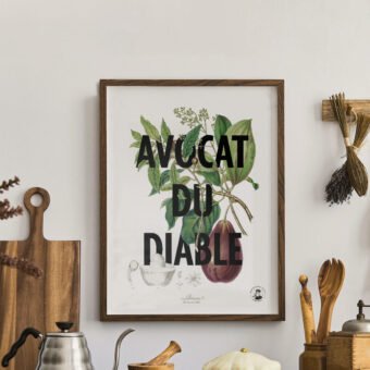 affiche botanique Avocat du diable