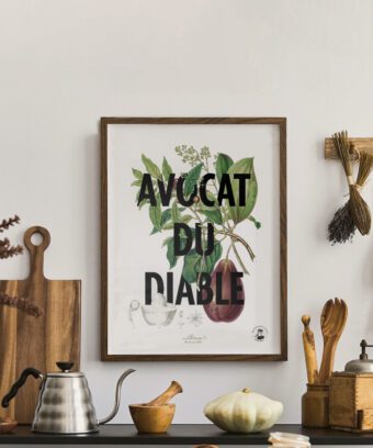 affiche botanique Avocat du diable