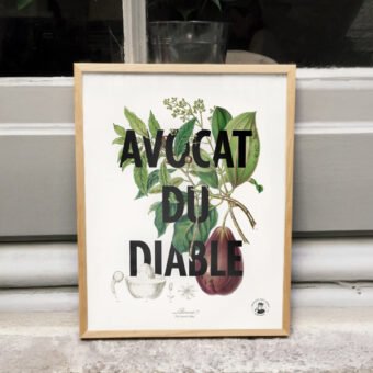 affiche botanique Avocat du diable