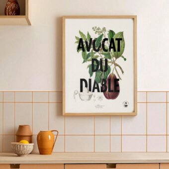 affiche botanique Avocat du diable