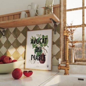 affiche botanique Avocat du diable