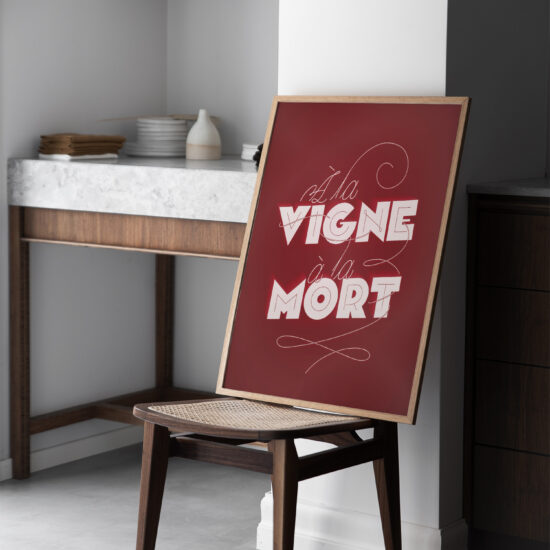 a la vigne a la mort affiche vin