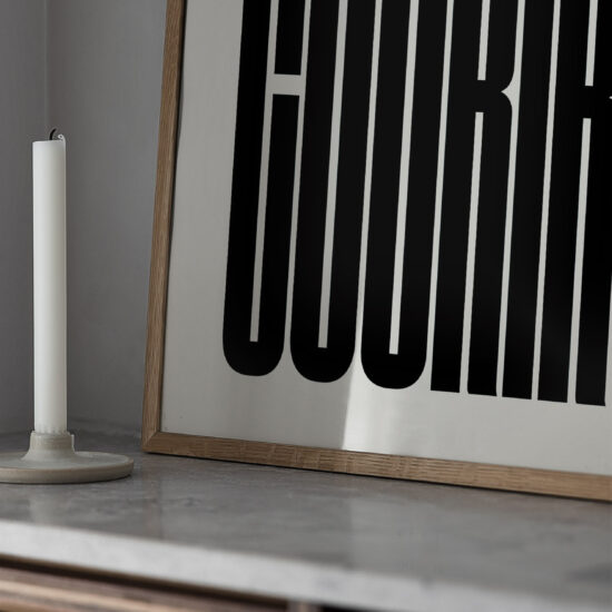 affiche courir typo