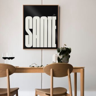 affiche santé typo minimaliste