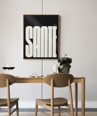affiche santé typo minimaliste