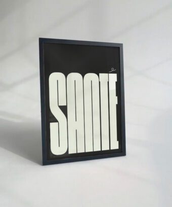 affiche santé typo minimaliste