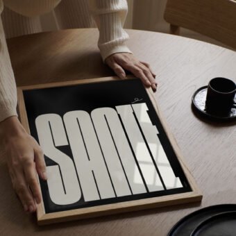 affiche santé typo minimaliste