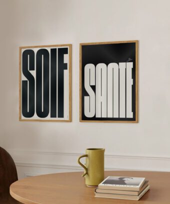 affiche santé typo minimaliste