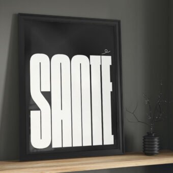 affiche santé typo minimaliste