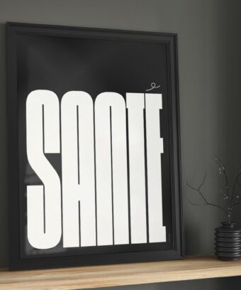 affiche santé typo minimaliste