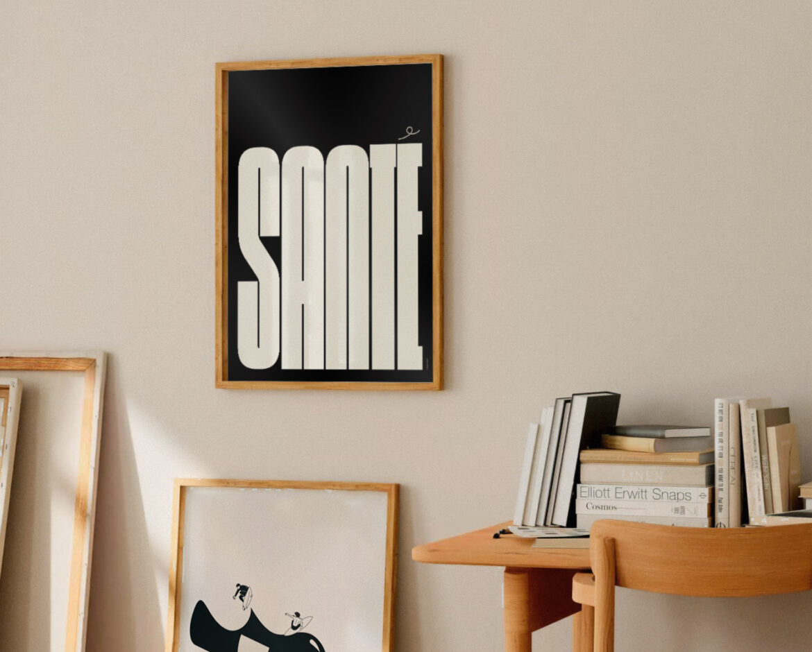 affiche santé typo minimaliste