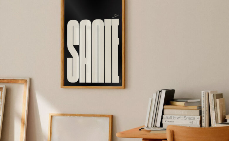 affiche santé typo minimaliste