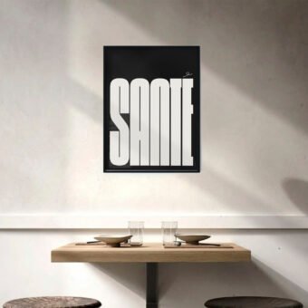 affiche santé typo minimaliste
