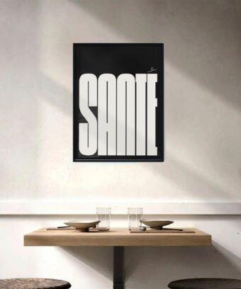 affiche santé typo minimaliste