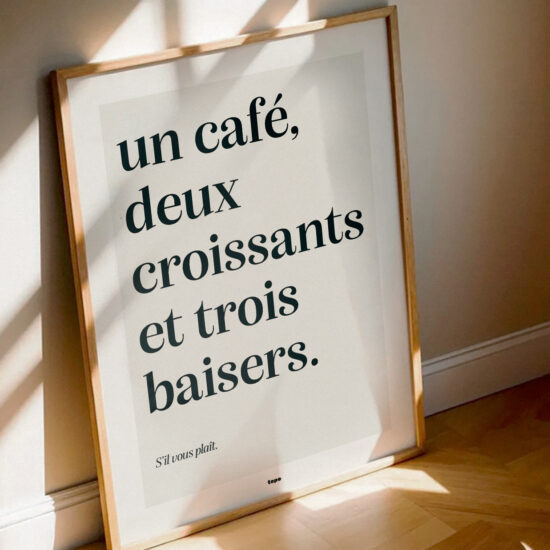 studio topo un café deux croissants trois baisers
