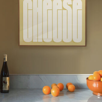 CHEESE poster type yellow studio topo CHEESE poster type yellow studio topo