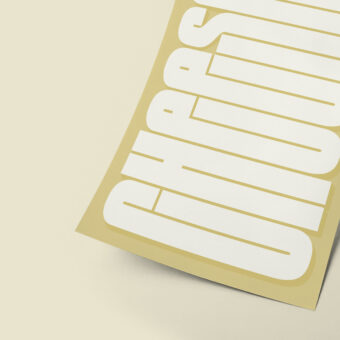 CHEESE poster type yellow studio topo CHEESE poster type yellow studio topo