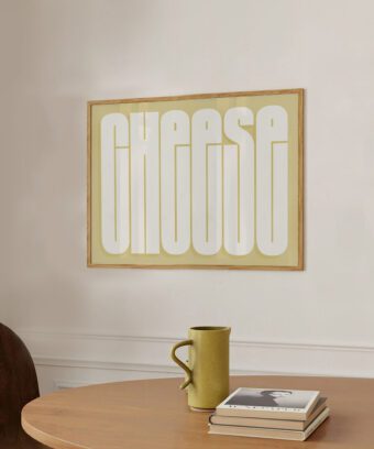 CHEESE poster type yellow studio topo