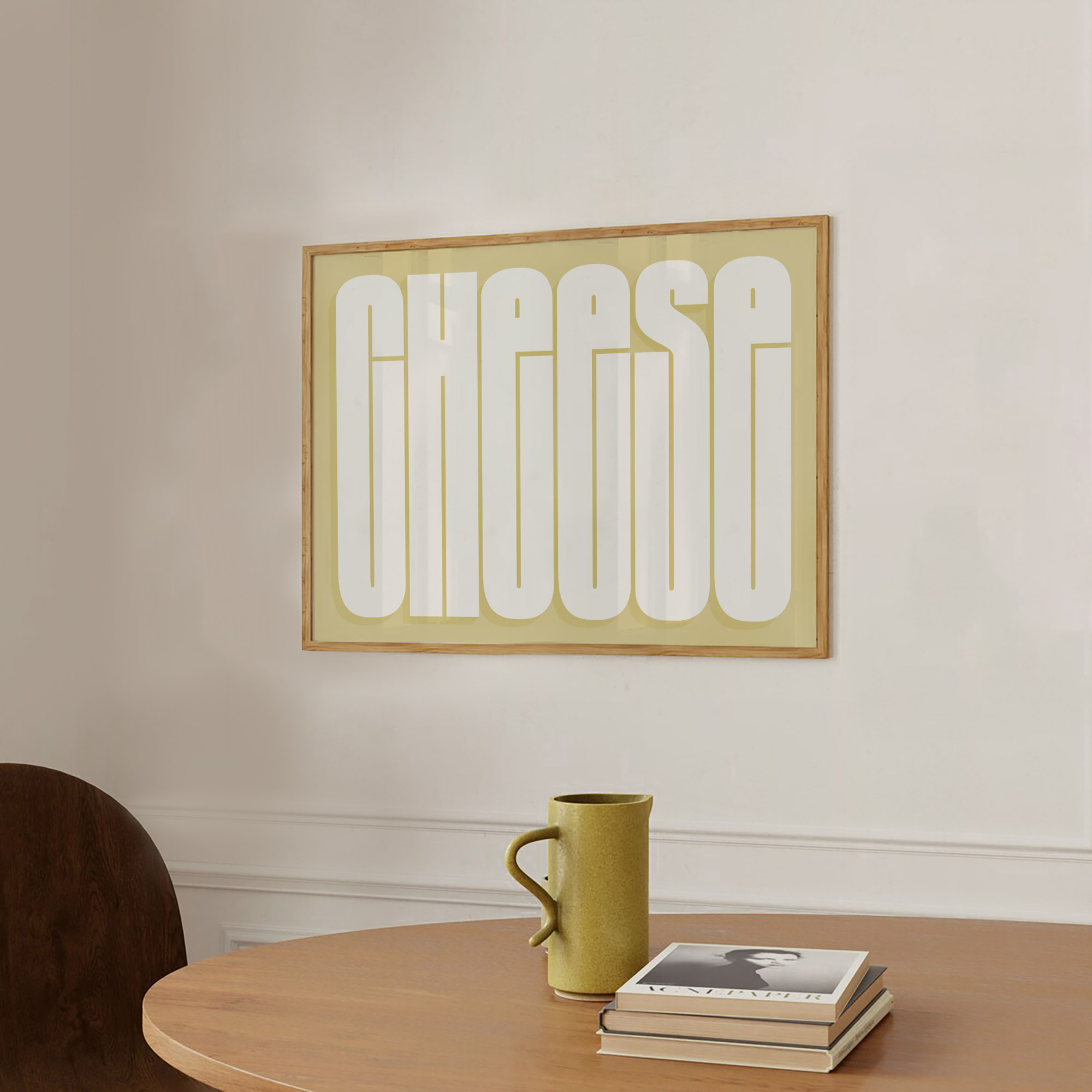 CHEESE poster type yellow studio topo CHEESE poster type yellow studio topo