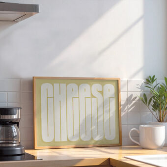 CHEESE poster type yellow studio topo CHEESE poster type yellow studio topo