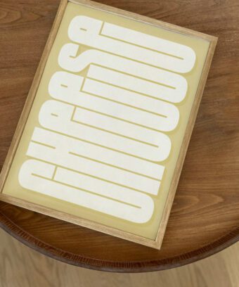 CHEESE poster type yellow studio topo
