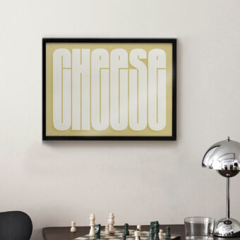 CHEESE poster type yellow studio topo CHEESE poster type yellow studio topo