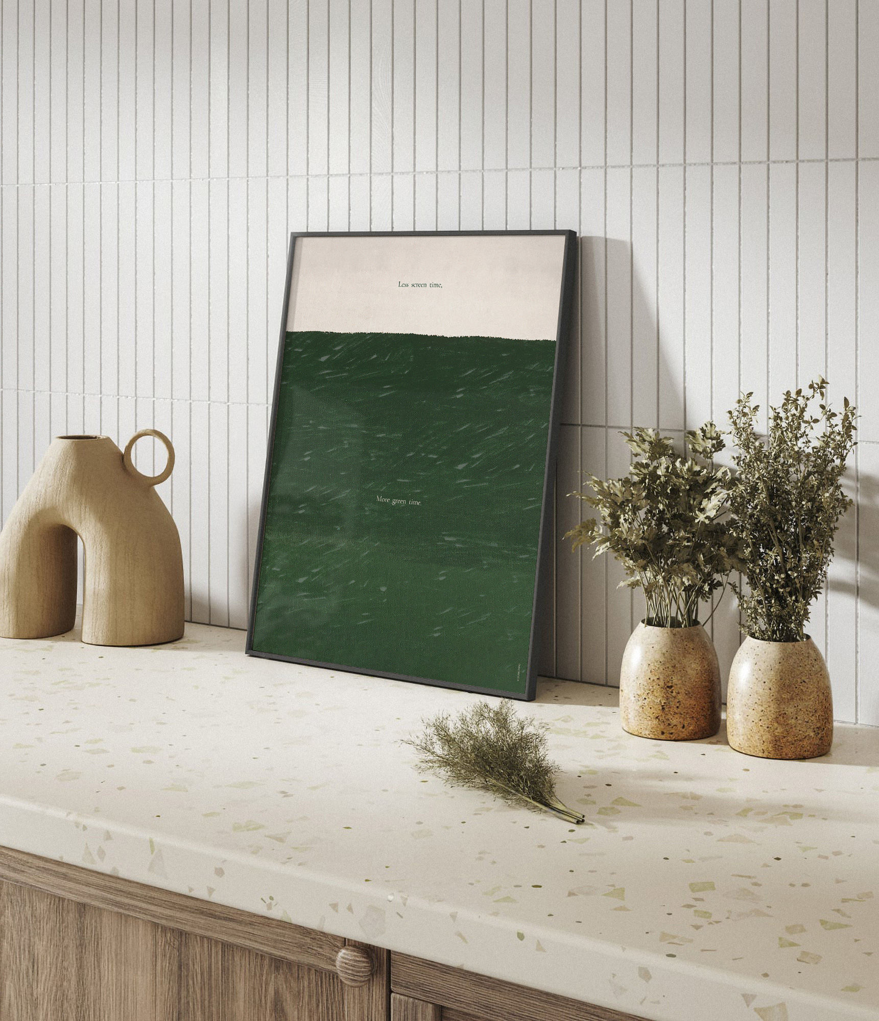 Less screen time More green time poster studio topo Less screen time More green time poster studio topo