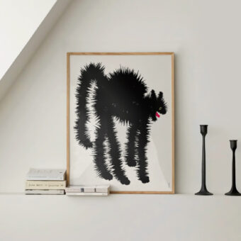 chat affiche cri peur