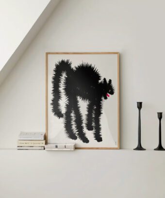 chat affiche cri peur