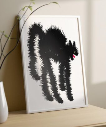 chat affiche cri peur